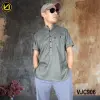 VIRJEANS (VJC906) Summer Half Sleeve Shirt For Men- Light Grey