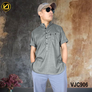VIRJEANS (VJC906) Summer Half Sleeve Shirt For Men- Light Grey