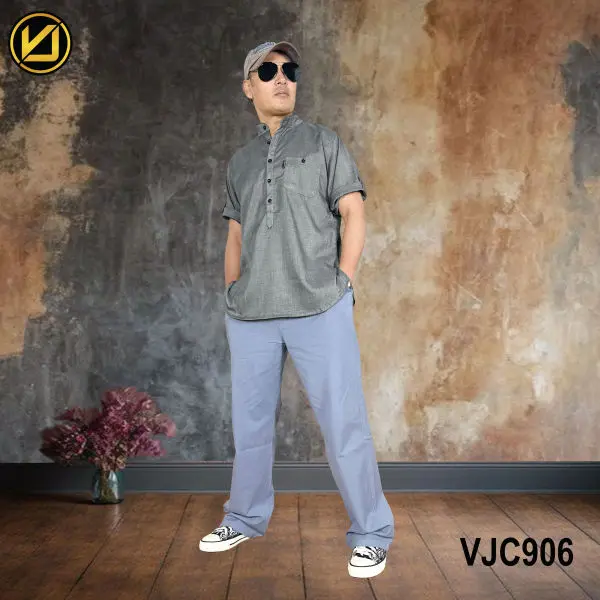 VIRJEANS (VJC906) Summer Half Sleeve Shirt For Men- Light Grey - Image 5