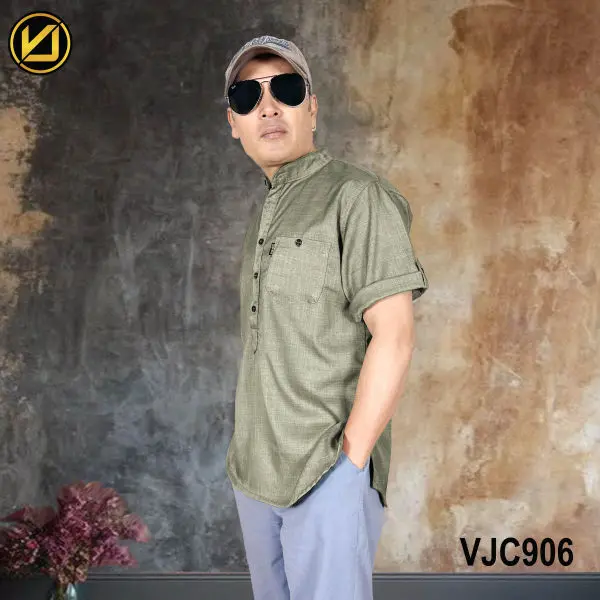 VIRJEANS (VJC906) Summer Half Sleeve Shirt For Men- Seafoam Green - Image 2