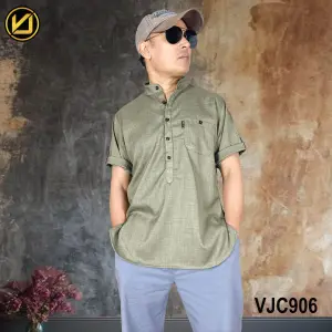 VIRJEANS (VJC906) Summer Half Sleeve Shirt For Men- Seafoam Green