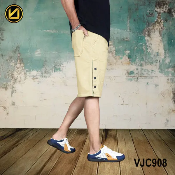 VIRJEANS (VJC908) Summer Sporty Shorts For Men- Cream - Image 2