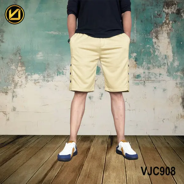 VIRJEANS (VJC908) Summer Sporty Shorts For Men- Cream - Image 3