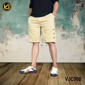 VIRJEANS (VJC908) Summer Sporty Shorts For Men- Cream