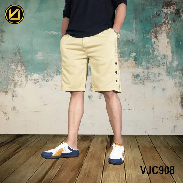 VIRJEANS (VJC908) Summer Sporty Shorts For Men- Cream - Image 5