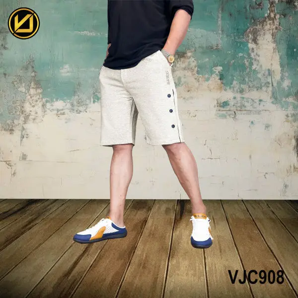 VIRJEANS (VJC908) Summer Sporty Shorts For Men- Light Grey - Image 2