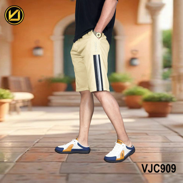 VIRJEANS (VJC909) Summer Sporty Shorts For Men-Cream - Image 3