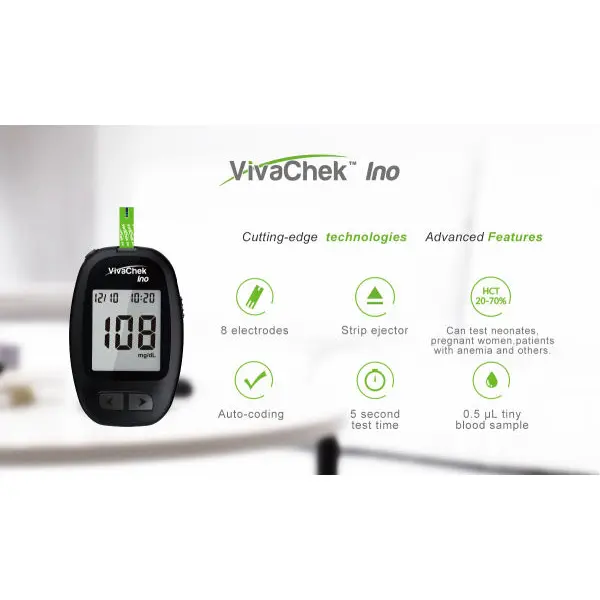 Viva Chek Blood Glucometer , Sugar / Diabetes Test Machine - Image 5