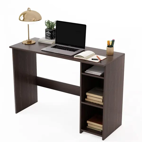 WFH Office Desk with Cabinets in BRown