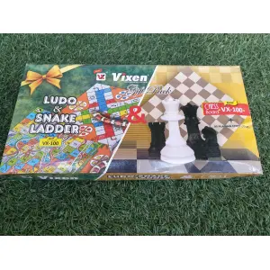 Vixen Gift Pack Of Three Games Combo Set (Chess, Ludo, Snake And Ladder)