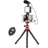 Vlogging Kit 04LM LED Light Mobile Vlog Phone Video Selfie Stand Gorilla Tripod Recording Microphone Fill Light Gorilla Tripod Bluetooth Remote Control