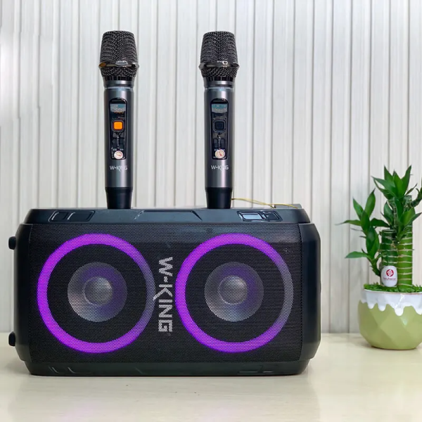 W-King T9II Bluetooth Karaoke Speaker With 2 Wireless Microphones - Image 2