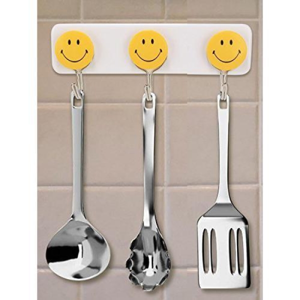 Wall Hook / Holder Smiley Face Strong Sticker Gadget 3 Pcs - Image 3