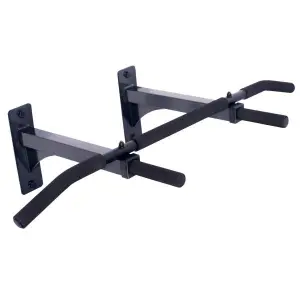 Wall Mounted Pull Up / Chin Up Bar | Hard Steel Material Padded Grip Handle Wall Mounted Pull Up Bar