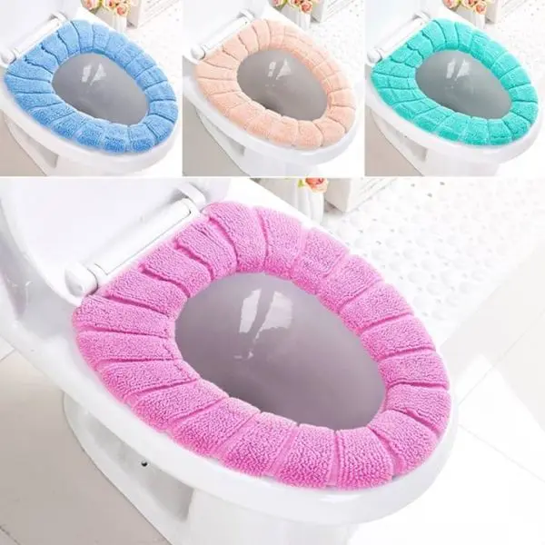 Washable Soft Warmer Toilet Seat Cover - Image 3