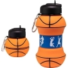 Water Bottle/ Collapsible Silicone Basketball Designed 550ml Sport Water Bottle with Keyring