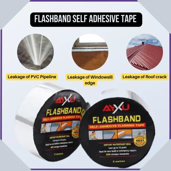 Watertight Flashband Self Adhesive Flashing Tape 5 Meter Waterproofing Strip | Strong Adhesive Water Leakage Seal Tape - Image 4