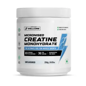 Wellcore - Micronised Creatine Monohydrate (250g, 83 Servings)