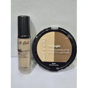 Wet n Wild Contour Palette & L. A. Girl Matte Foundation