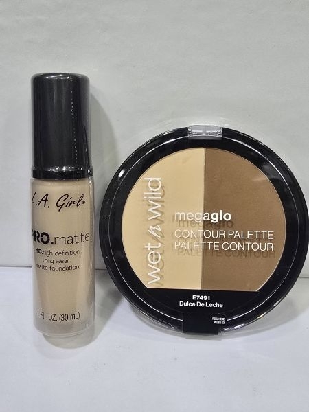 Wet n Wild Contour Palette & L. A. Girl Matte Foundation