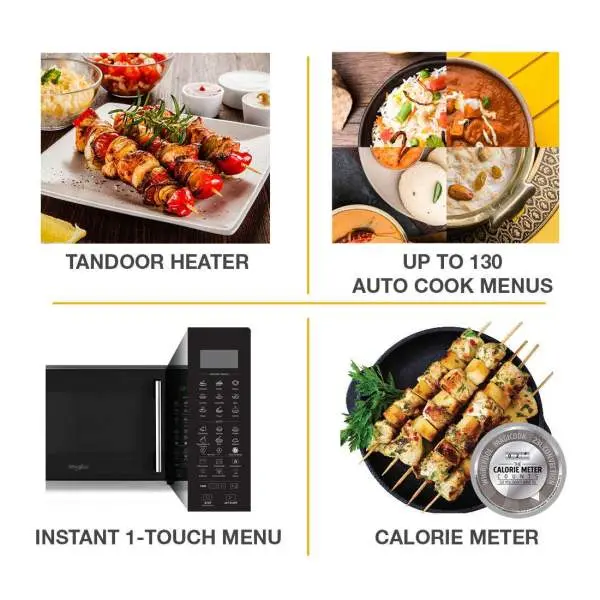 WhirlpooI 24 Litres All in One Convection Microwave With 130 Intellicook Menus (Magicook Pro 26CE Black) - Image 5