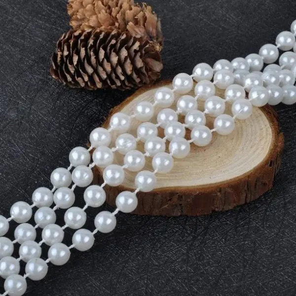 White Pearl Beads -8mm (100 Grams) - Image 4