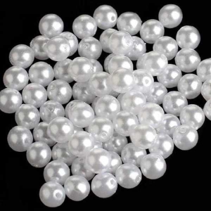 White Pearl Beads -8mm (100 Grams)
