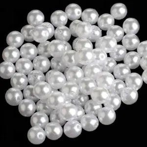 White Pearl Beads -8mm (100 Grams)
