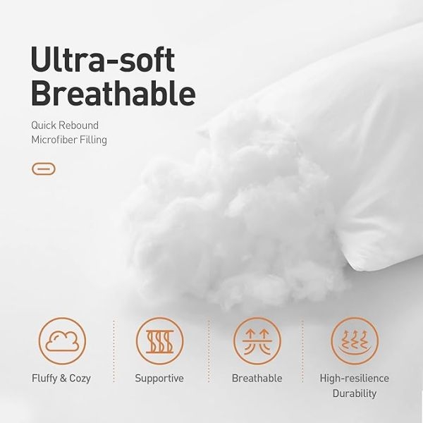 White Plain Fiber Cushion 40 X 40 Cm Plain Color Cushion Home Decorative Pillow Soft Polyester Fiber Filling - Image 2