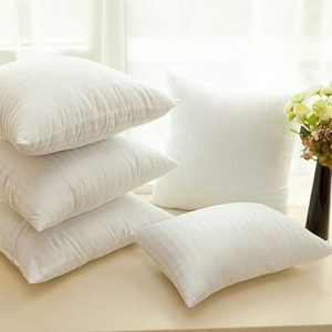 White Stripe Fiber Cushion (Set Of Five) -16X16