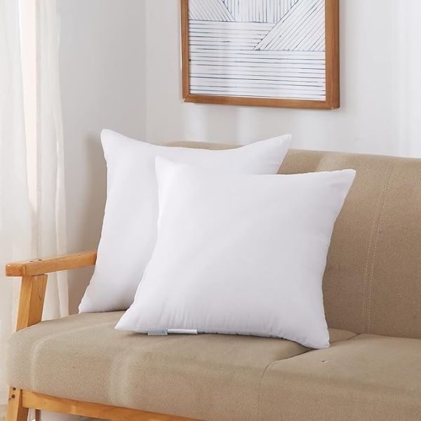 White Stripes Micro Fiber Cushion ( set of five ) - 16 X 16inch - Image 4