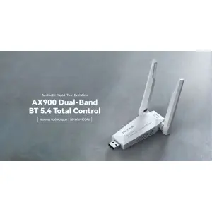 Wi-Fi 6 AX900 Dual Band USB Adapter | BT5.4 | High Gain Antenna