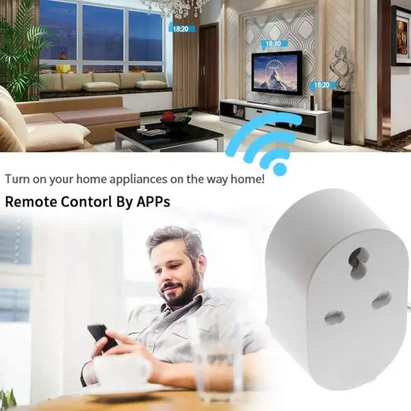 WiFi Smart Plug 10A / 16A with Google Assistant & Amazon Alexa | Remote Control | Timer Function | Smart Home Socket | Sasvat Biz - Image 2