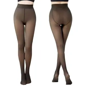 Winter Fake Skin Transparent High Waist Stretchy Leggings Stockings For Women