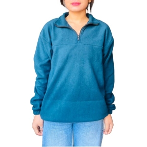 Winter Warm Lightweight Polar Fleece Half Zipped Sweatshirt For Ladies.