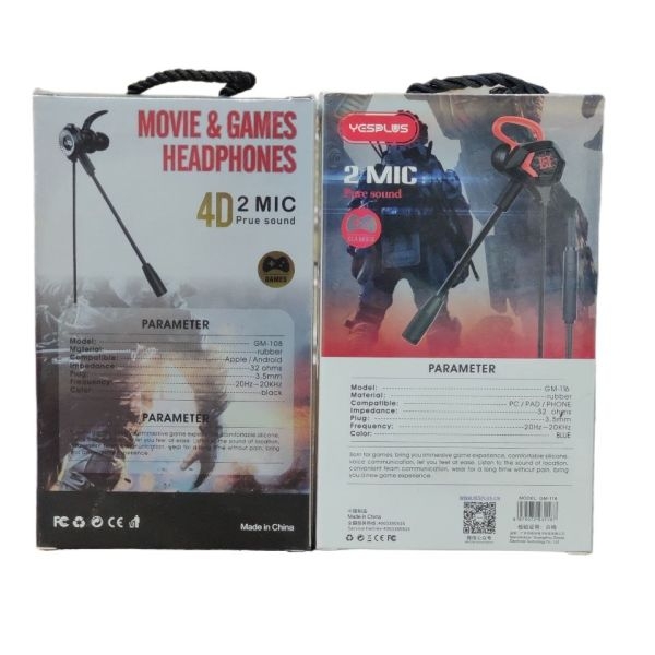 Wired Gaming Earphone Noise Reduction High Sensitivity Ergonomic In Ear 3.5mm Gaming HiFi for Calls - Image 2