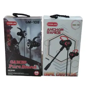 Wired Gaming Earphone Noise Reduction High Sensitivity Ergonomic In Ear 3.5mm Gaming HiFi for Calls