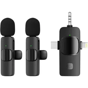 Wireless  lavalier Microphone 3 in 1