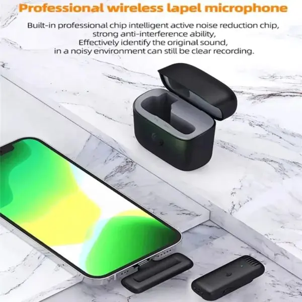 Wireless Microphone with Charging Case – Plug & Play - Image 2