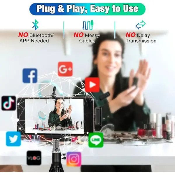 Wireless Microphone with Charging Case – Plug & Play - Image 3