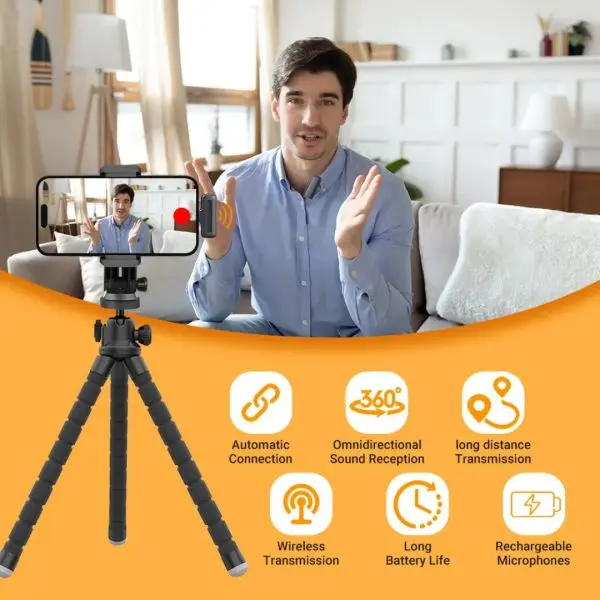 Wireless Microphone with Charging Case – Plug & Play - Image 4