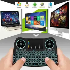 MT08 2.4G Wireless Rainbow 7 Colors Backlight Keyboard With Touchpad Mouse For PC/TV Box/Projector