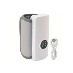 Wireless Rechargeable Milk Bottle Warmer with LCD Display & USB Charging