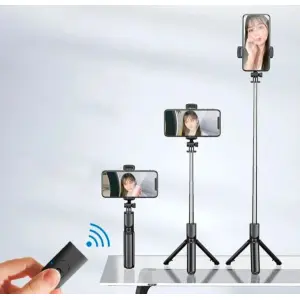 With Light And Without Light Adjustable Multifunctional Selfie Stick For Mobile & GoPro With Bluetooth Remote