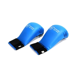 WKF Blue Synthetic Karate Gloves