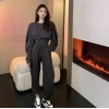 Women Casual Sweat-pant and Sweat-shirt Set