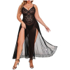 Women Nightdress Maxi Lingerie Lace Babydoll Sleepwear For Honeymoon First Night Bridal Nightdress Free Size Black Color
