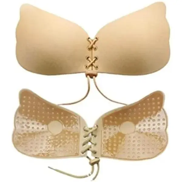 Women's Strapless Bra Self Adhesive Silicone Push Up With Drawstring - Image 2