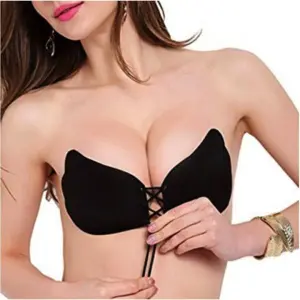 Women's Strapless Bra Self Adhesive Silicone Push Up With Drawstring