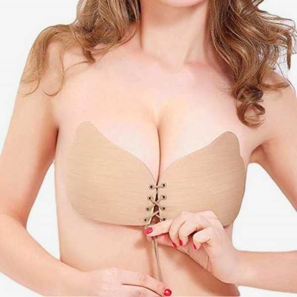 Women's Strapless Bra Self Adhesive Silicone Push Up With Drawstring - Image 4